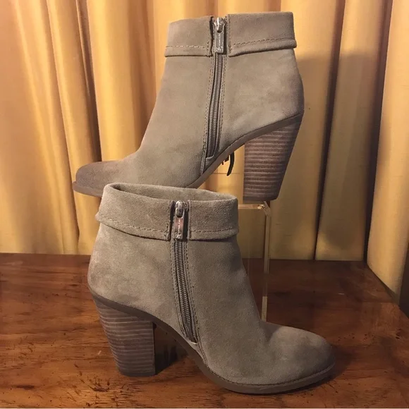 Jessica Simpson JP-Callaghan Booties, Color: Taupe, Cow Split SUEDE, Booties, 8M - Picture 6 of 11